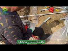 Rullo manuale della pellicola superiore della serra per il sistema di ventilazione