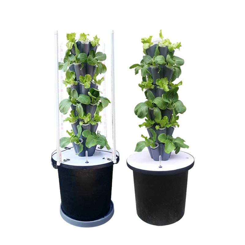 Sistema di coltivazione a torre idroponica di petali da giardino 6/8/10 strati Luce LED opzionale