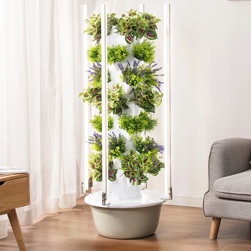 Giardino interno 5 strati sistema idroponico petali senza suolo Torre di coltivazione con luce a LED
