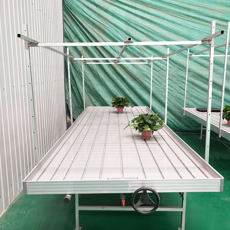 Ebb and Flow 4FT*8FT Verticale Hydroponic Mobile Rolling Bench Grow Table Con Polo