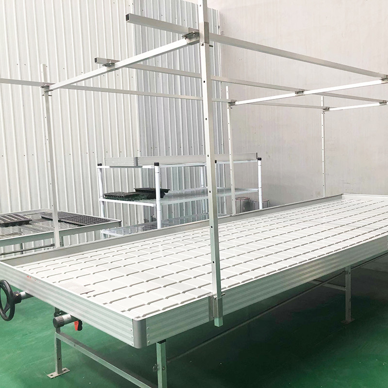 Ebb and Flow 4FT*8FT Verticale Hydroponic Mobile Rolling Bench Grow Table Con Polo